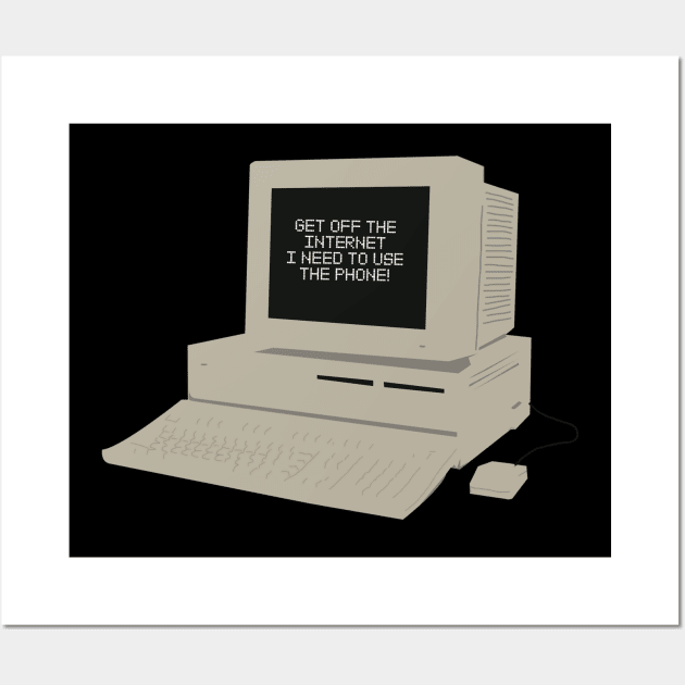 90s Desktop Computer dial up internet Wall Art by NostalgiaUltra